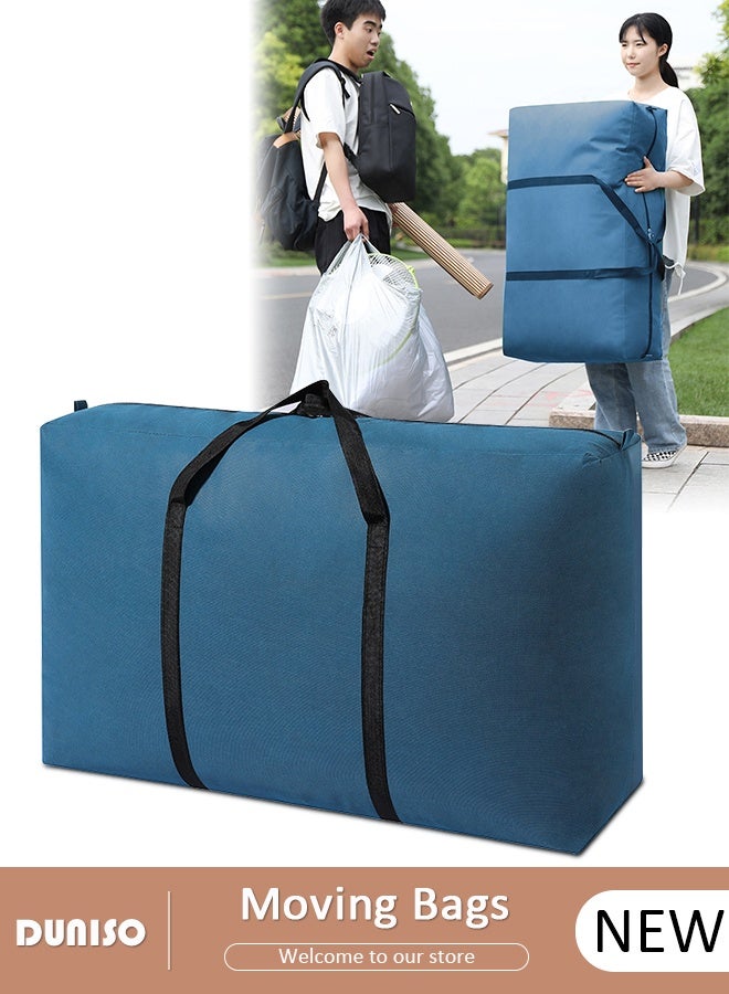 DUNISO 125L Collapsible Moving Bags, Organizing Bags with Zippers and Handles Storage Bag, Space Saving Clothes Storage Laundry Bag For Packing, House Essentials, Sustainable, Water-Resistant - Image 1