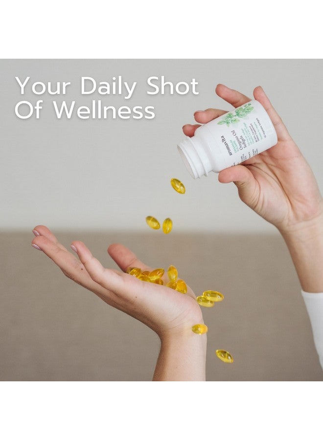 AROMAVITA Oregano Oil Capsules - 108mg Carvacrol per Softgel - High Potency Immune & Digestive Support - Vegan, Non-GMO, Gluten-Free - 60 Softgels - Greek Organic Wild Oregano - Image 2