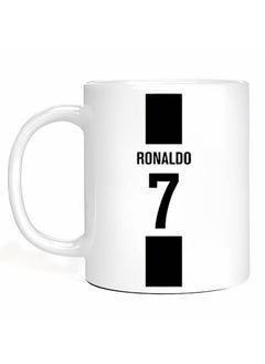 Ceramic Mug With The “Cristiano Ronaldo No. 7” Design Printed In White