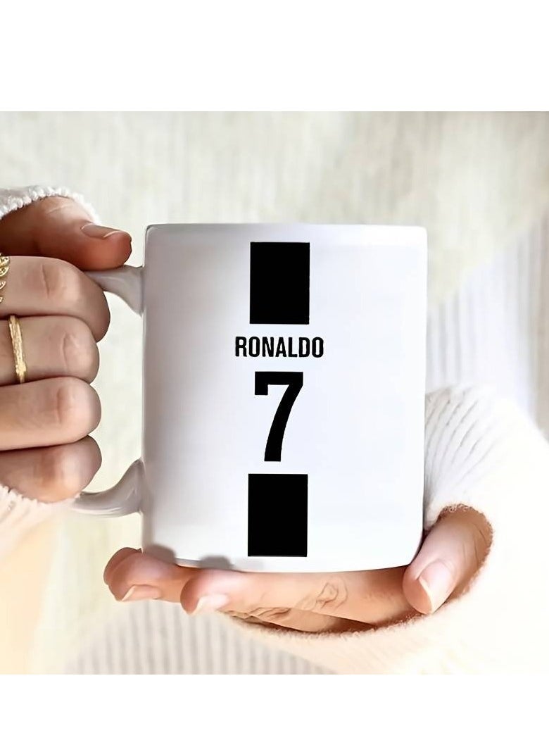Story Of Candle - Ceramic Mug With The “Cristiano Ronaldo No. 7” Design Printed In White - Image 1