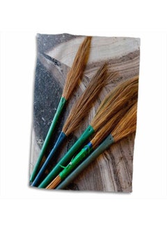 3D Rose Jammu and Kashmir Ladakh Leh Brooms in a Buddhist Temple. TWL_188098_1 Towel, 15" x 22"
