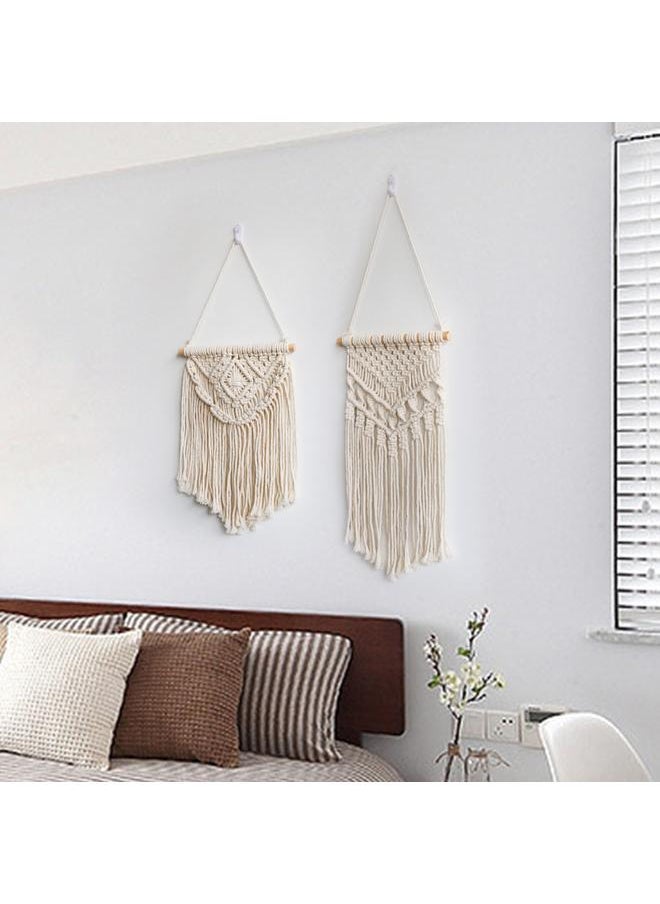 Bluejw Simple Home Decoration New Arrival Handmade Woven Tapestries Cotton Rope Tassel Bohemian Tapestry Homestay Room Wall Hanging  - Image 5