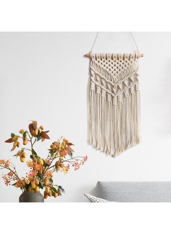 Bluejw Simple Home Decoration New Arrival Handmade Woven Tapestries Cotton Rope Tassel Bohemian Tapestry Homestay Room Wall Hanging  - Image 4