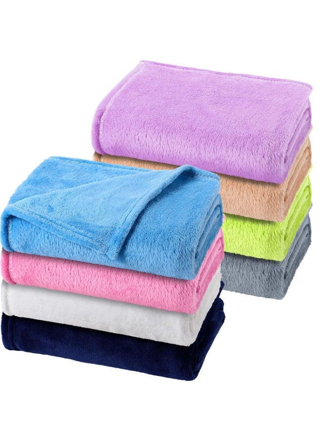 Reginary 8 Pcs Fuzzy Baby Blankets 30 X 40 Soft Warm Plush Newborn Blankets Receiving Essentials Toddler Infant Boys Girls Gifts Nursery Swaddling Cozy Kid Daycare Cot Blankets For Crib Stroller Nap Outdoor  - Image 1