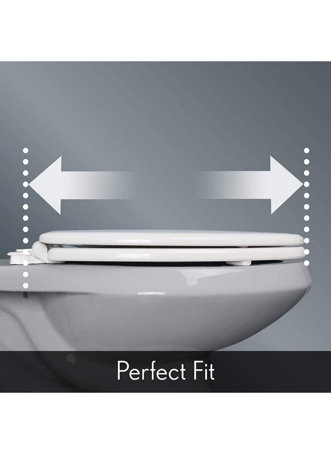Biella Toilet Seat Cover With Normal Close  Antibacterial Toilet Lid, Easy Clean For Modern And Classical Bathroom (White)  - Image 4