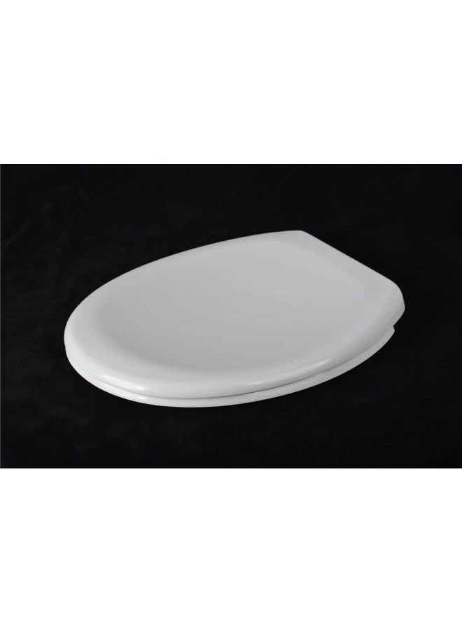 Biella Toilet Seat Cover With Normal Close  Antibacterial Toilet Lid, Easy Clean For Modern And Classical Bathroom (White)  - Image 3