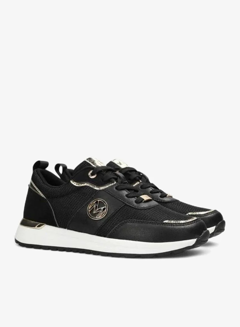 MEXX BLACK Panelled Lace-Up Sneakers for Women | Best Price UAE