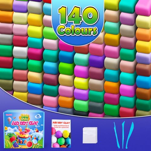 ESSENSON Air Dry Clay 140 Colors Modeling Clay for Kids DIY Molding Magic Clay Gift for Kids - Image 5