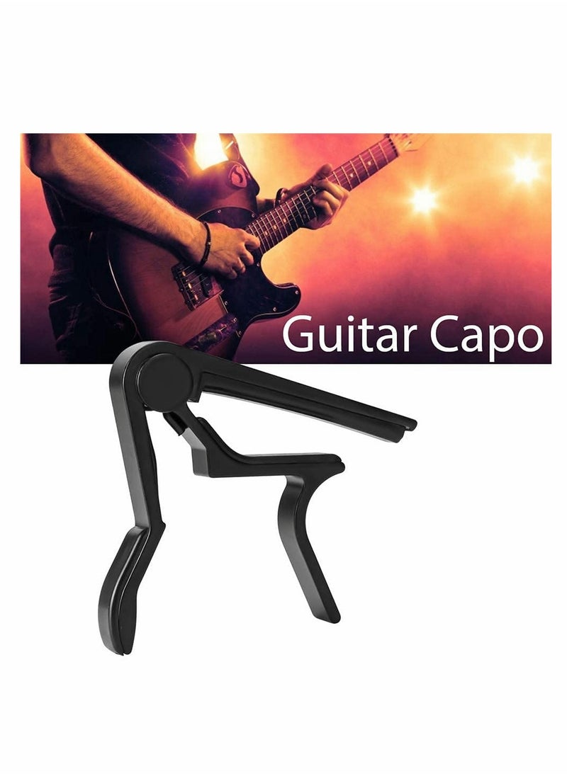 Guitar Picks Guitar Capo Acoustic Guitar Accessories Trigger Capo Key Clamp Black With 6 Pcs Guitar Picks  - Image 3