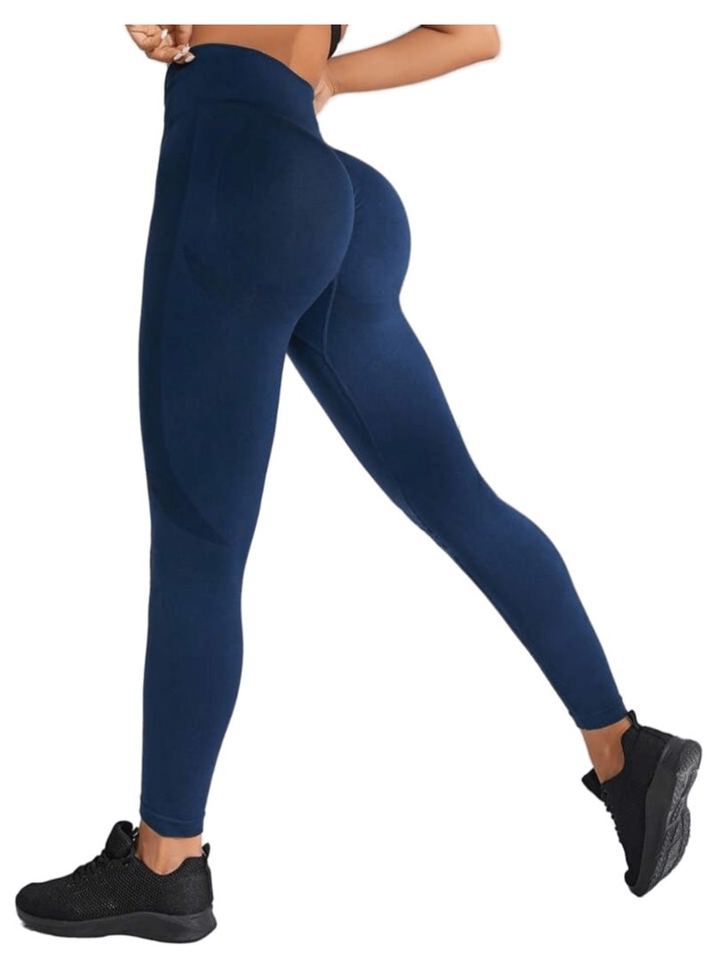 Sweet Cathy Yoga Pants High Waist Leggings Smile Contour Sport Pants Seamless Tummy Control Scrunch Butt Lift Stretchable Tights Waist Compression Fitness Gym - Image 2