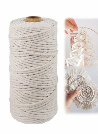 Macrame Cord,Natural Cotton Macrame String Twine,100 M, 3 MM Kitchen Bakers String for DIY Crafts,Tying Meat,Making Sausage and Packaging Decoration Macrame Hanging Yard - pzsku/Z2AE668AE27F788FA1BC2Z/45/_/1658989141/7d54d247-51fb-4073-9ed0-bab817e1d72f
