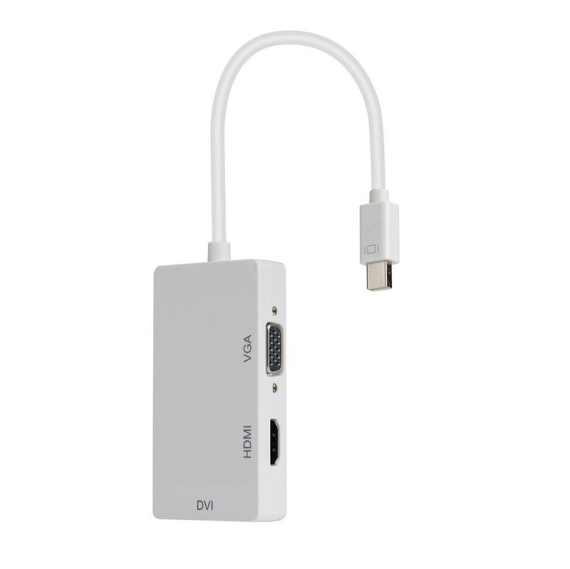 Microware محول كابل عرض Mini DisplayPort Thunderbolt إلى HDMI/DVI/VGA مطلي بالذهب 3 في 1 لمك بوك Mac-Book برو Mac-Book إير Mac-Book ميني - Image 1