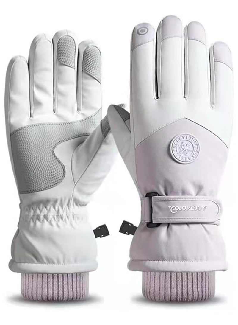 CMGTYYD CMGTYYD Winter Ski Gloves, Waterproof and Windproof Touchscreen Snow Gloves for Men Women, Anti-Slip Snowboard Warm Winter Gloves for Cold Weather, Perfect Thermal Protection, 1 Pair(Purple) - Image 1