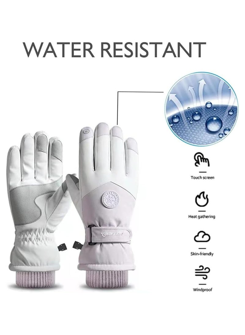 CMGTYYD CMGTYYD Winter Ski Gloves, Waterproof and Windproof Touchscreen Snow Gloves for Men Women, Anti-Slip Snowboard Warm Winter Gloves for Cold Weather, Perfect Thermal Protection, 1 Pair(Purple) - Image 2