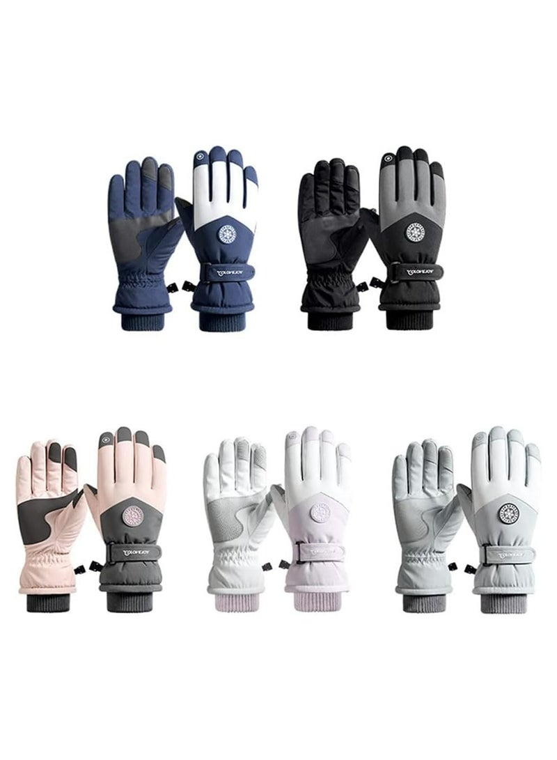 CMGTYYD CMGTYYD Winter Ski Gloves, Waterproof and Windproof Touchscreen Snow Gloves for Men Women, Anti-Slip Snowboard Warm Winter Gloves for Cold Weather, Perfect Thermal Protection, 1 Pair(Purple) - Image 4