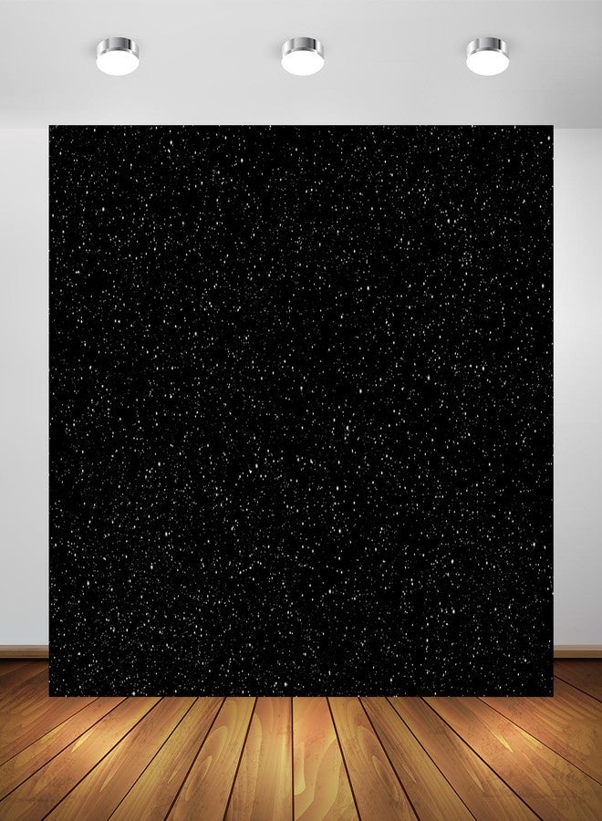 بيليكو خلفية قماشية سوداء من بيليكو، مقاس 7 × 5 قدم، بتصميم سماء مرصعة بالنجوم، مثالية لحفلات أعياد ميلاد الأطفال، وتزيين طاولات الكيك، وجلسات التصوير، ودعائم الاستوديو. - Image 1
