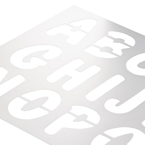 Securit American Metalcraft SECSTN5 Transparent Stencil Set for Restaurant Signage, Assorted Shapes & Letters - Image 2