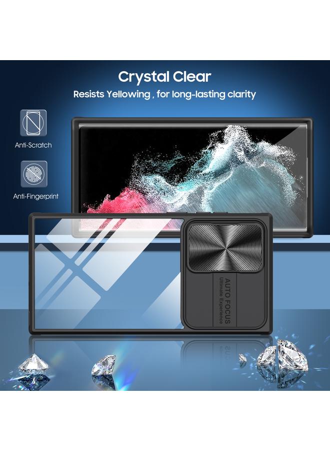 إيروريكس جراب هاتف منزلق بتغطية كاملة 360 درجة لهاتف Samsung Galaxy S22 Ultra 5G (أسود) - Image 2