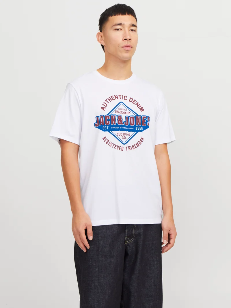 جاك اند جونز JJELOGO TEE SS O-NECK 2 COL SS25 SN