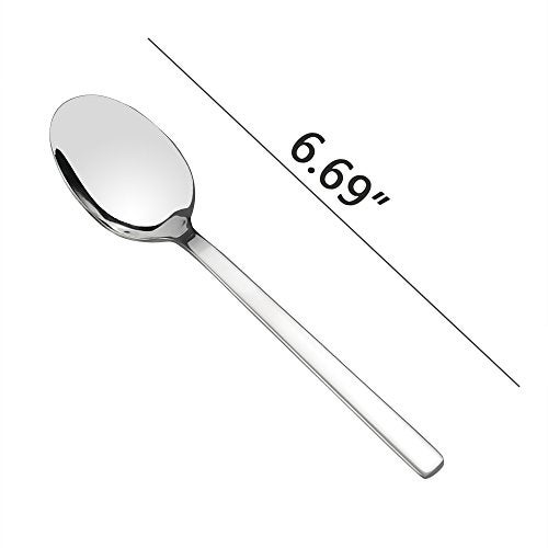 Doryh Stainless Steel Dessert Spoons Set, 12-Piece, 6.69 Inches - Image 2