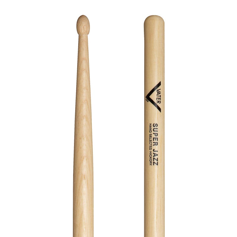 Vater Super Jazz Wood Tip Hickory Drum Sticks, Pair - Image 1