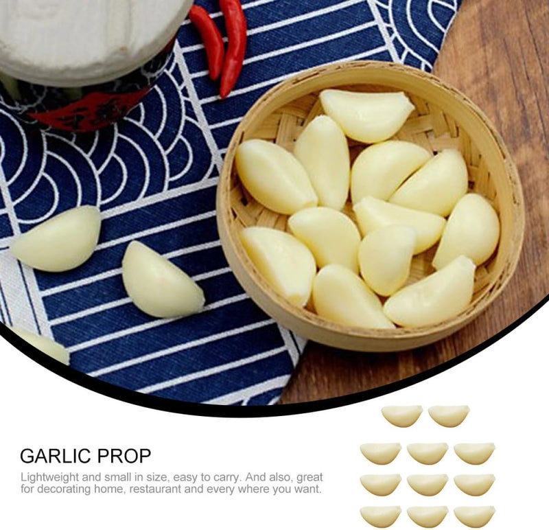 10pcs Artificial Garlic Cloves Model Household Garlic Prop Fake Vegetable Decor for Restaurant Photo Props and Home Decoration - Image 3