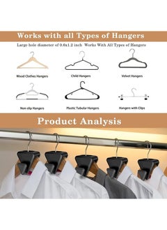 Arabest Space Saving Hanger Hooks Ultra- Premium Hanger Hooks Triple Closet Space 18 Value Pack, Cascade Hangers to Create Up to 3X More Closet Space, Easy to Use Slip-Over Design,Black  - Image 5