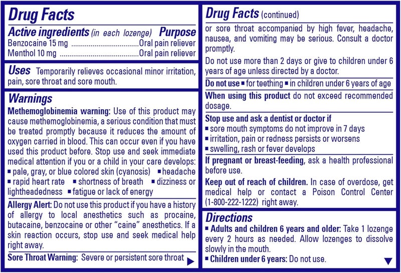 Chloraseptic Max Strength Sore Throat Lozenges Wild Berries 15 Count 2 Pack - Image 2