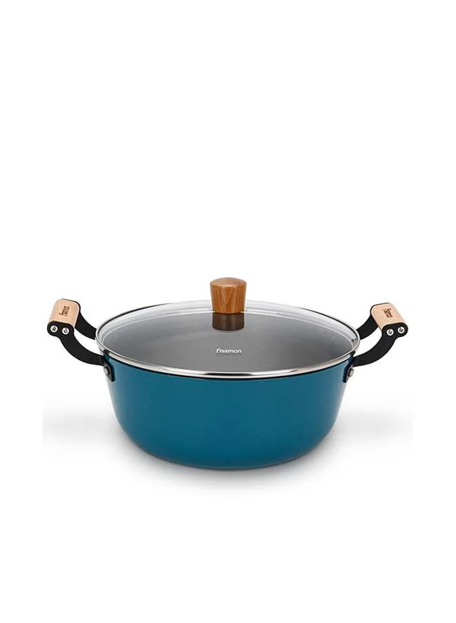 Fissman Enamelled Lightweight Non-stick Coating Stockpot With Glass 6ltr