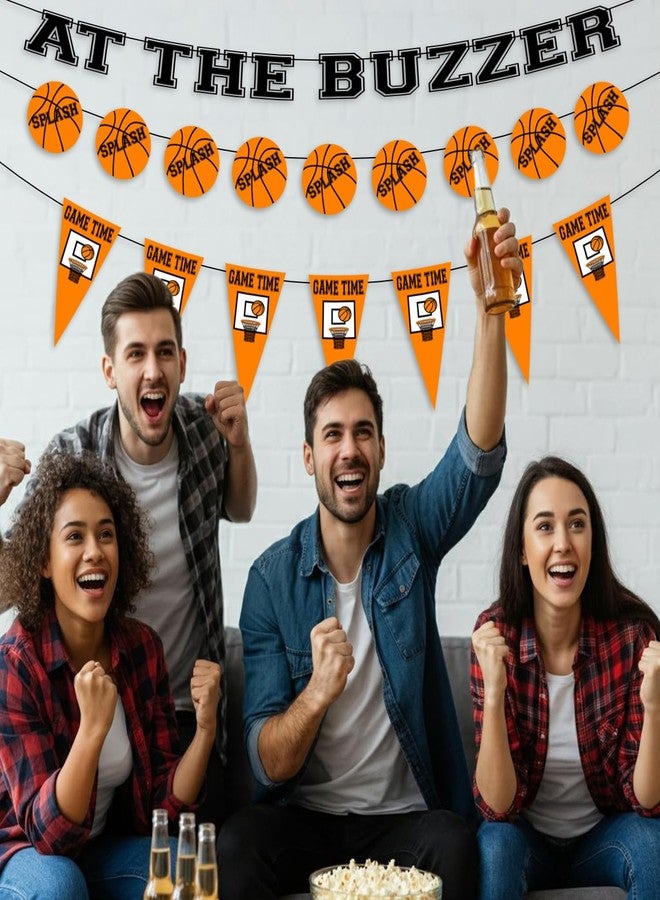 BASHOUT Basketball Party Decorations, Pre-Strung Banner Set with Pennants, Game Time and Splash Designs, 17 Pieces - Image 3