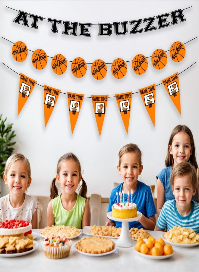 BASHOUT Basketball Party Decorations, Pre-Strung Banner Set with Pennants, Game Time and Splash Designs, 17 Pieces - Image 4