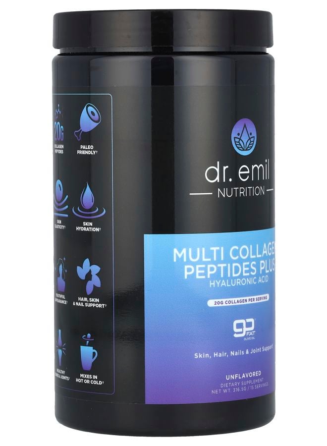 DR EMIL NUTRITION Multi Collagen Peptides Plus Hyaluronic Acid Unflavored 316.5 g - Image 2