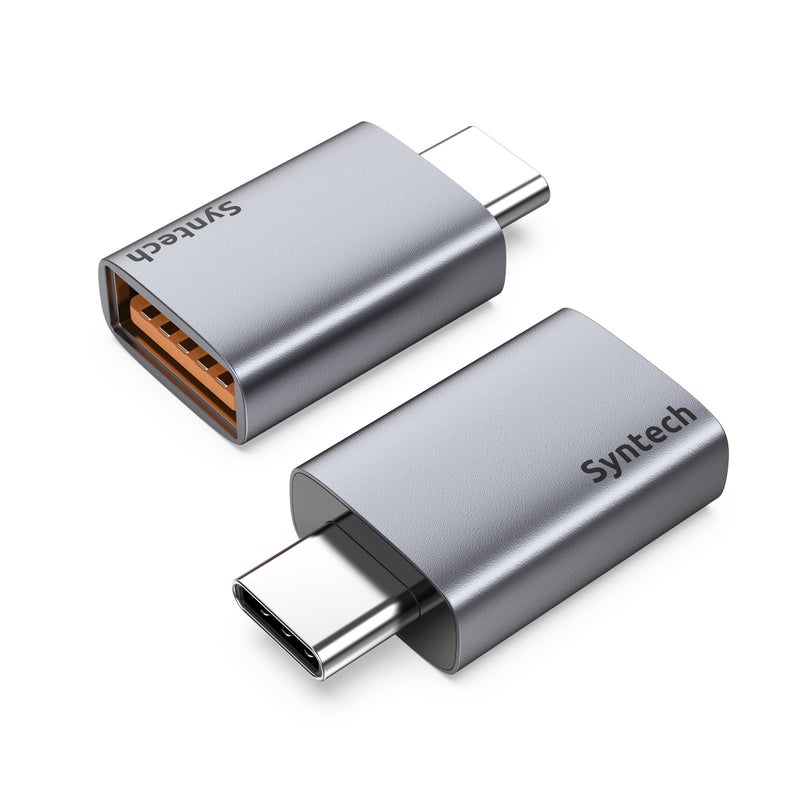 Syntech USB C to USB Adapter (2 Pack), 10Gbps USB3.2 Gen 2 Fit Side by Side, Type C Male to A 3.2 Female Adapter Compatible with iPhone 17e 17 Pro Max/iPad/iMac/MacBook Pro & Thunderbolt 4/3 Devices - Image 1