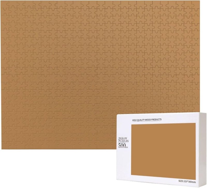 Phayah 500 قطعة لغز للأشخاص البالغين اللون البني الصلب ديكور المنزل هدية - Image 1