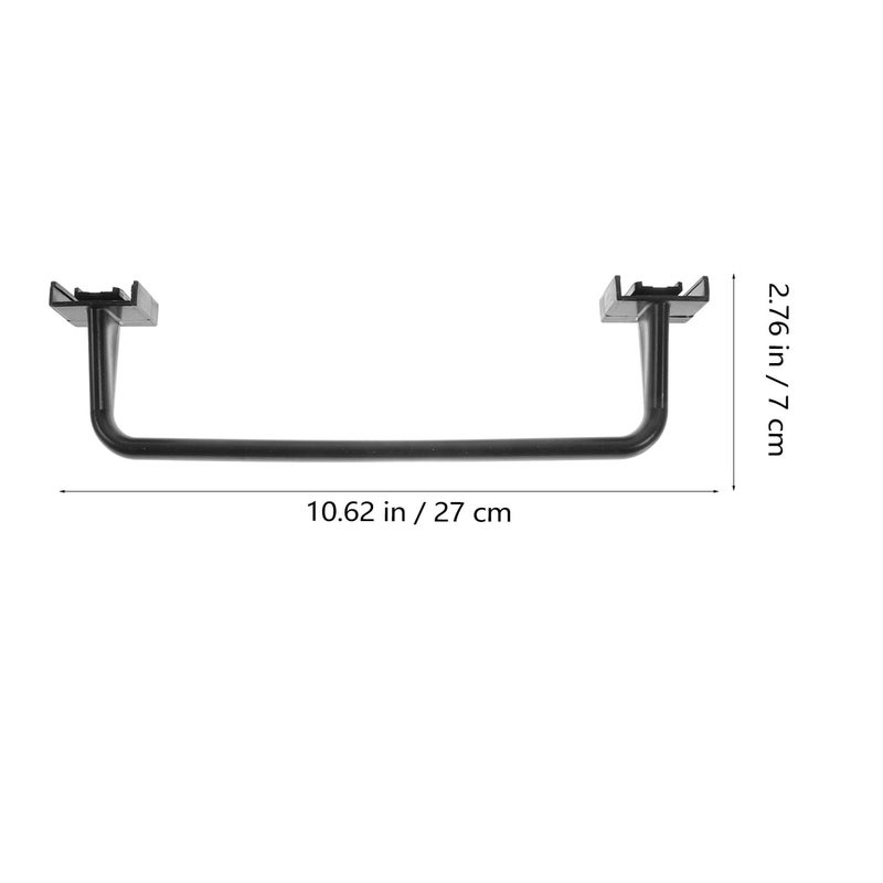 Black Self Adhesive Towel Bar Holder PP Material Wall Mount Shelf No Drilling Easy Installation - Image 5