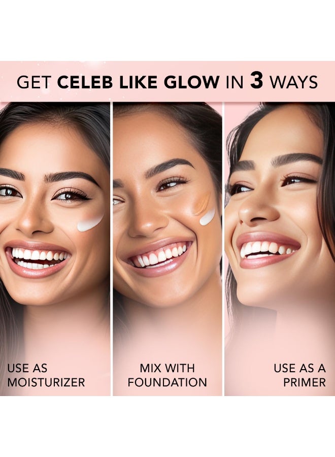 FACESCANADA Strobe Cream - Rose Gold, 30Ml | Primer + Highlighter + Moisturizer | Shea Butter & Hyaluronic Acid | Intense Hydration | Flawless Radiant Dewy Skin | Illuminating & Glowing Makeup Base - Image 3