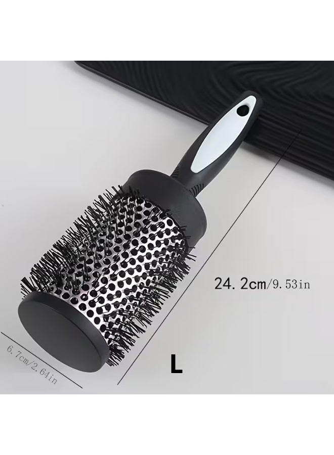Goolsky طقم من قطعتين. فرشاة تجعيد الشعر على شكل أنبوب دائري مع أنبوب ألمنيوم موصل للحرارة، أدوات تصفيف الشعر، مشط نايلون، فرشاة تجعيد دائرية، تستخدم لتجفيف الشعر وتصفيفه. - Image 3