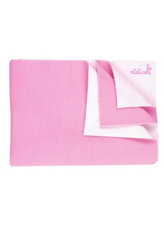 minicult Minicult Waterpoof quick dry baby mattress protector made with soft and skin friendly fleece fabricPinkPack of 170x100 cms  - Image 1