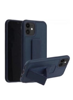 Protective Case Cover With Finger Grip Stand For Apple iphone 11 Blue