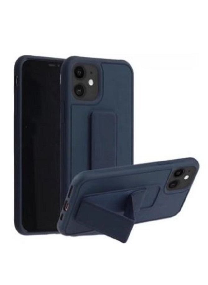 Generic - Protective Case Cover With Finger Grip Stand For Apple iphone 11 Blue - Image 1
