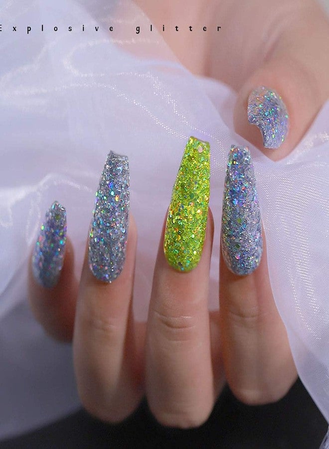 روبي فيس بودرة تلوين الأظافر من روبي فيس، بودرة أظافر، غبار تلوين الأظافر، جليتر الأظافر، بودرة ظلال عيون نيون للوجه والجسم، زينة فن الأظافر، 12 قطعة، ترتر كريستالي من هانزل - Image 5