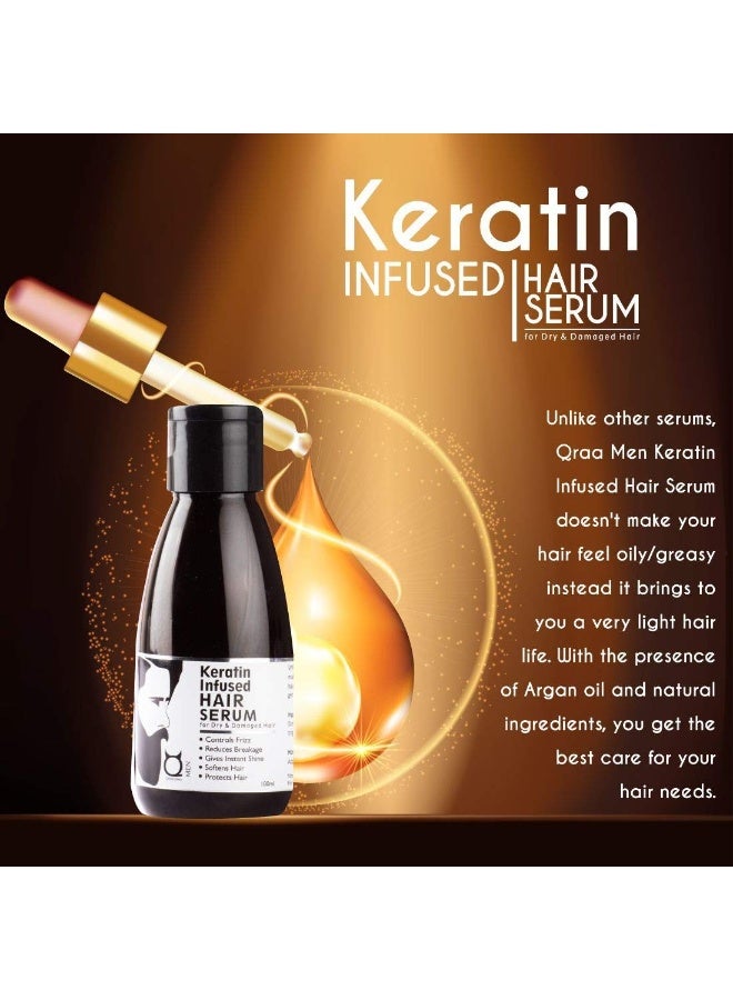 Qraa Keratin Infused Hair Serum for Dry and Damaged Hair, 100ml - Image 2