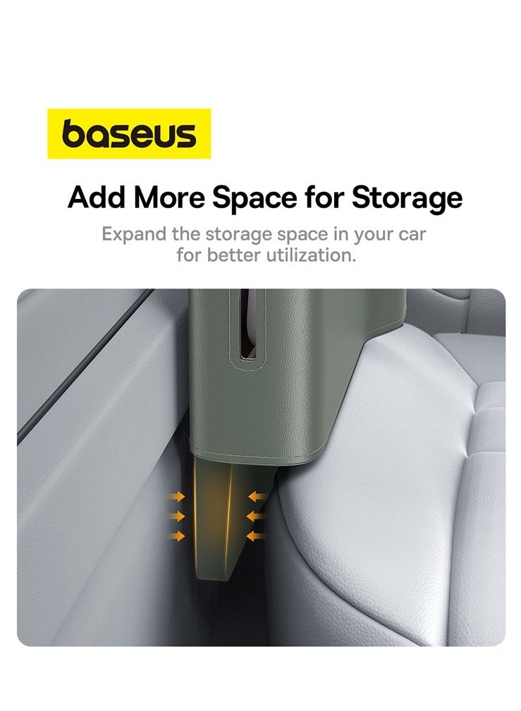 Baseus Car Seat Gap Organizer with Cup Holder | Front Seat Console Storage Box for Cell Phones, Keys, Coins, Cards, Wallets, Sunglasses & Drink Bottles | Perfect for Driver & Passenger Side | Essential Car Accessory for a Tidy Interior | Universal Fit for All Vehicles Durable | Stylish & Functional Car Organizer (Frosted Grey) - Image 5