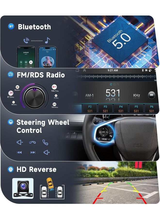 Vierex - Android Car Stereo For Toyota Prado Screen 2018 2019 2020 2021 2022 With Apple Carplay Android Auto Wireless WiFi DSP Radio 4G AHD Camera Included Quick Boot Fast Interface - Image 1