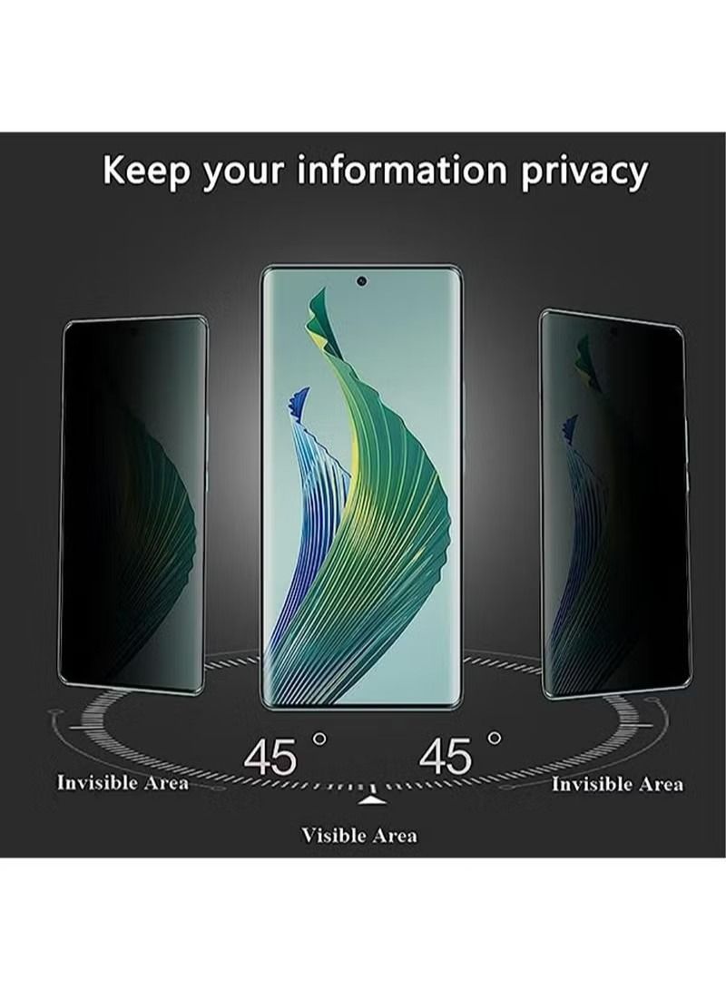 Privacy Screen Protector for Honor Magic5 Lite/Honor X9a, Privacy Tempered Glass, Privacy Screen Film, [Case Friendly] [9H Hardness] [Anti-scratch] Anti-spy Tempered Glass Film for Honor X9a - Image 5