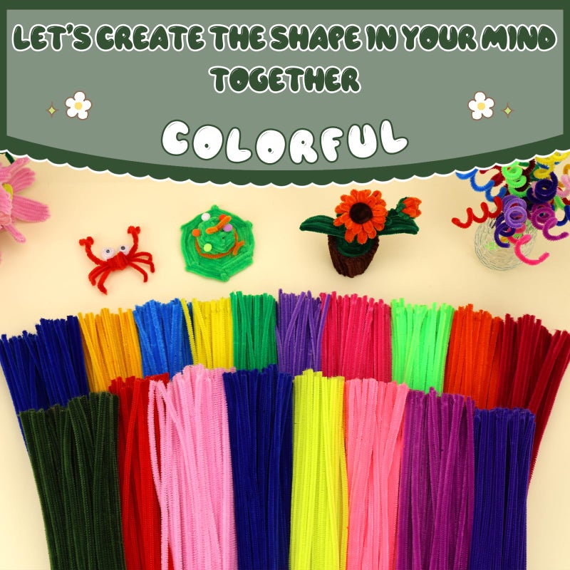 Hssugi Pipe Cleaners  100Pcs Moss Green Pipe Cleaners Craft Supplies  Pipe Cleaners Bulk Fuzzy Sticks For Diy Art And Craft Projects Home Decoration - Image 4