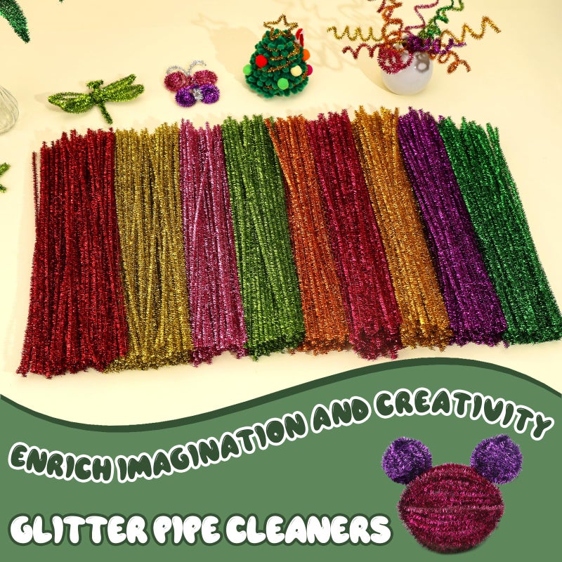 Hssugi Pipe Cleaners  100Pcs Moss Green Pipe Cleaners Craft Supplies  Pipe Cleaners Bulk Fuzzy Sticks For Diy Art And Craft Projects Home Decoration - Image 5