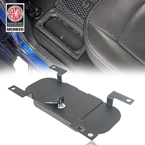 Hooke Road RAM Rear Seat Floor Locking Storage Box Compatible with Dodge RAM 1500/2500/3500 09-18 Pickup Truck - Image 1
