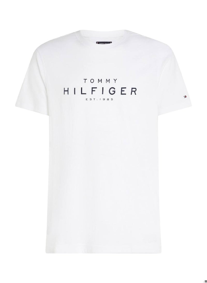 TOMMY HILFIGER Men's Big Hilfiger T-shirt - Cotton, White  - Image 2