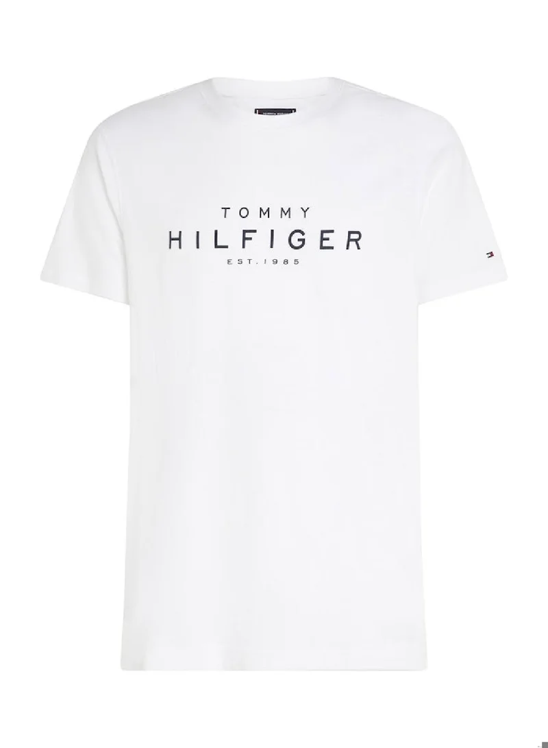 TOMMY HILFIGER White Big Hilfiger T-shirt for Men | Best Price UAE